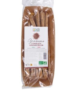 Gressins complets graines de lin bio