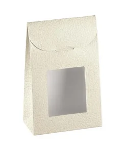 Boite fenêtrée carton ivoire 115 x 55 x 180 mm par 10