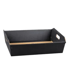 Corbeille noire carton 220 x 160 x 50 mm