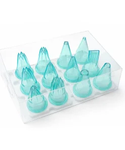 Douille pâtisserie décoration bleu ciel plastique par 12