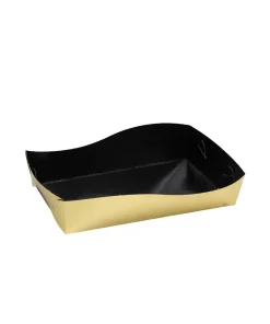 Alternative view of Barquette petits fours or/noir 90 x 130 x 35 mm par 50