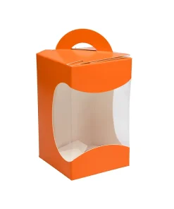 Alternative view of Boite à œuf carton orange à fenêtre 80 x 80 x 130 mm N°1 par 25