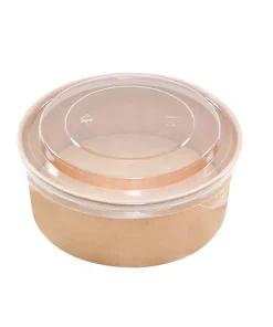 Bol salade carton + couvercle PET 1000 ml par 25