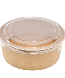 Alternative view of Bol salade carton + couvercle PET 1300 ml par 25