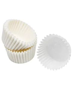 Caissette papier ronde plissée blanche à mignardise 40 x 30 x 20 mm par 1000