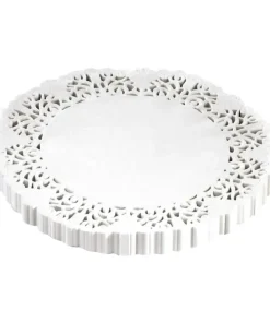 Dentelle ronde blanche Ø26 cm par 250