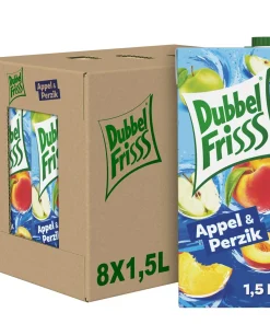 Alternative view of Dubbelfrisss Appel & Perzik Pak (8x 1,5 liter)
