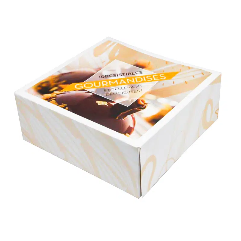 Boite pâtissière carton colorée Délicieux 32 x 8 cm par 50 – Image 2