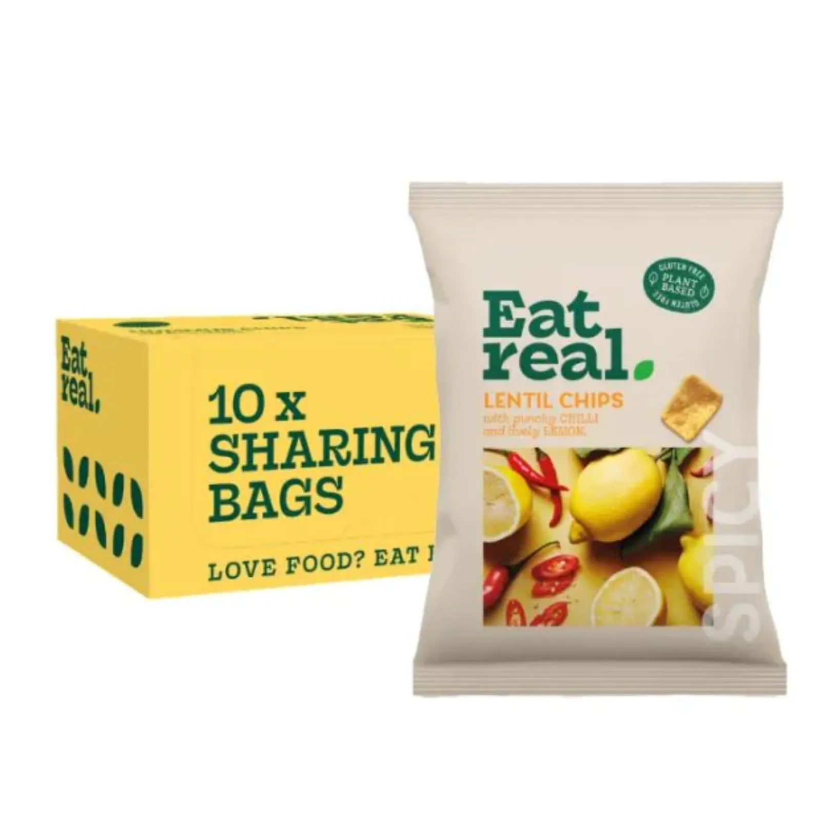 Eat Real Chilli &Amp; Lemon Lentil Chips (10X 95gr) (Bol) – Image 2