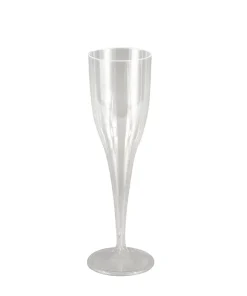 Alternative view of 10 flûtes à champagne cristal jetables en plastique 10 cl