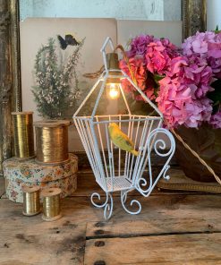 Ancienne lampe cage à oiseaux
