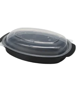 Boite repas + couvercle MARMI&rsquo;BOX noire plastique 750 ml par 25