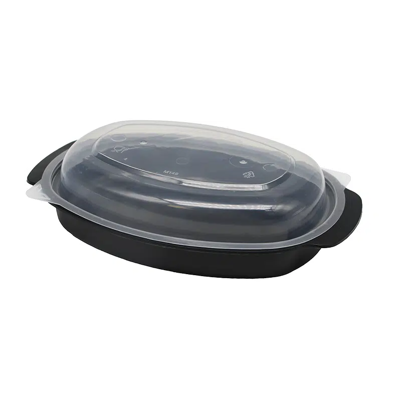 Boite repas + couvercle MARMI’BOX noire plastique 750 ml par 25