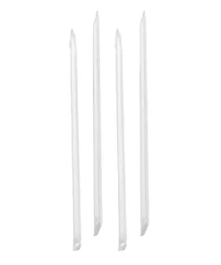 Paille emballée individuellement en papier blanche droite 200 mm Ø 6 mm par 100