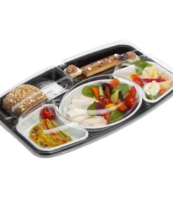 Alternative view of Plateau repas 5 compartiments 3 raviers détachables par 15