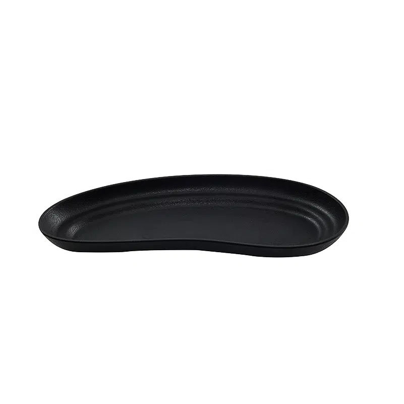 Plateau noir taille moyenne mélamine noir « Karola »