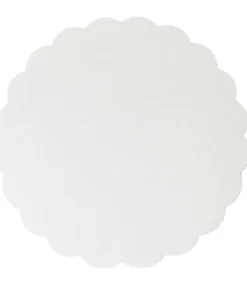 Rond blanc festonné ø27 cm par 250
