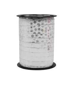 Bolduc flocons argent 10 mm x 225 m