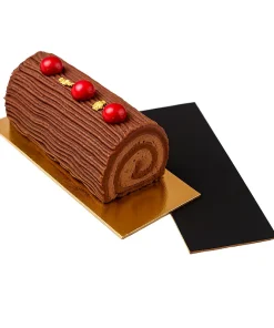 Alternative view of Semelle bûche bords droits or / noir 35 x 10 cm par 50