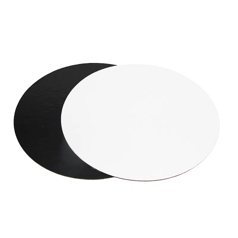 Support gâteau rond blanc / noir carton ø18 cm par 100 – Image 2