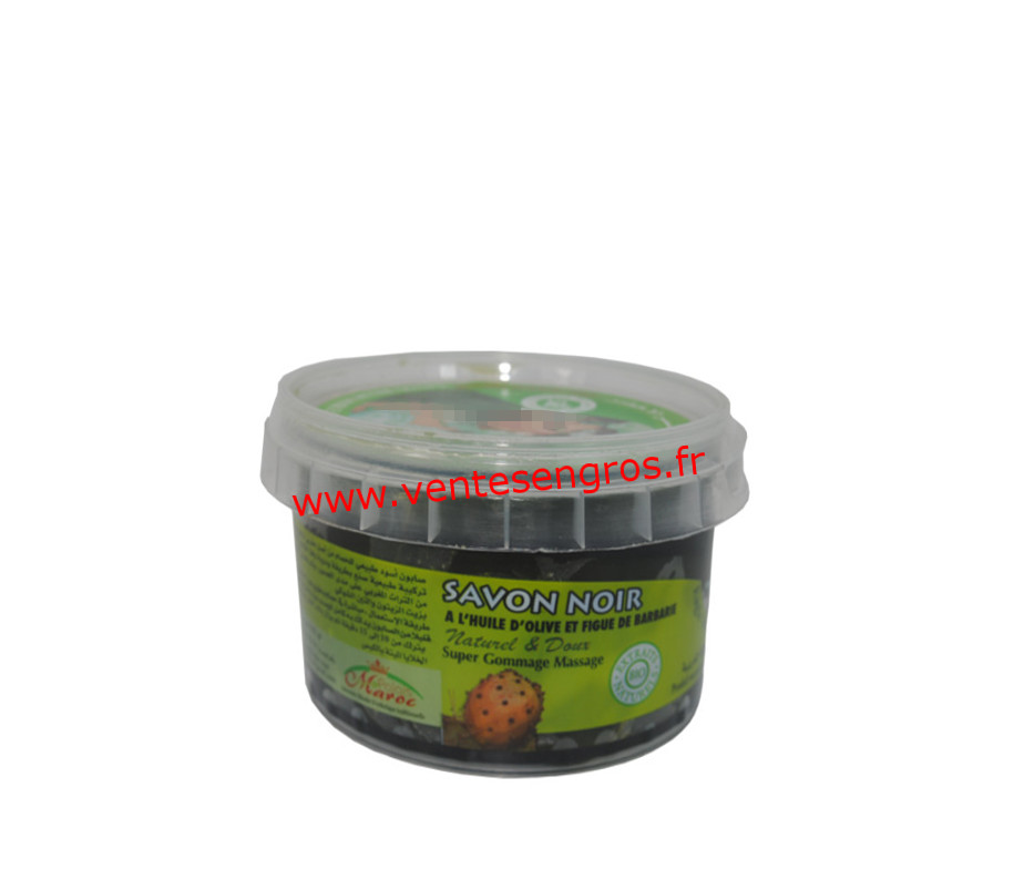 Savon noir à la figue de Barbarie – 200g – (lot 12 pots) – Image 2